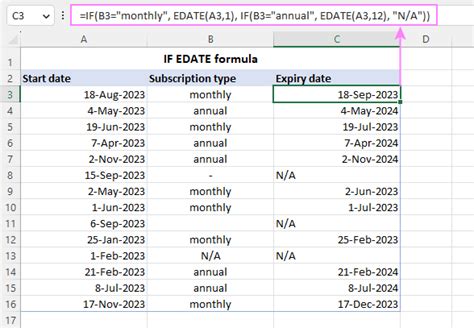 Nested IF statement with EDATE and TODAY()